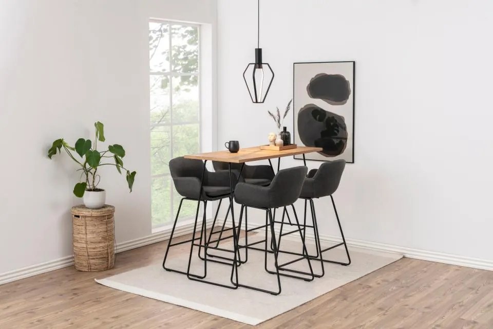 Barová stolička Lisa tmavosivá