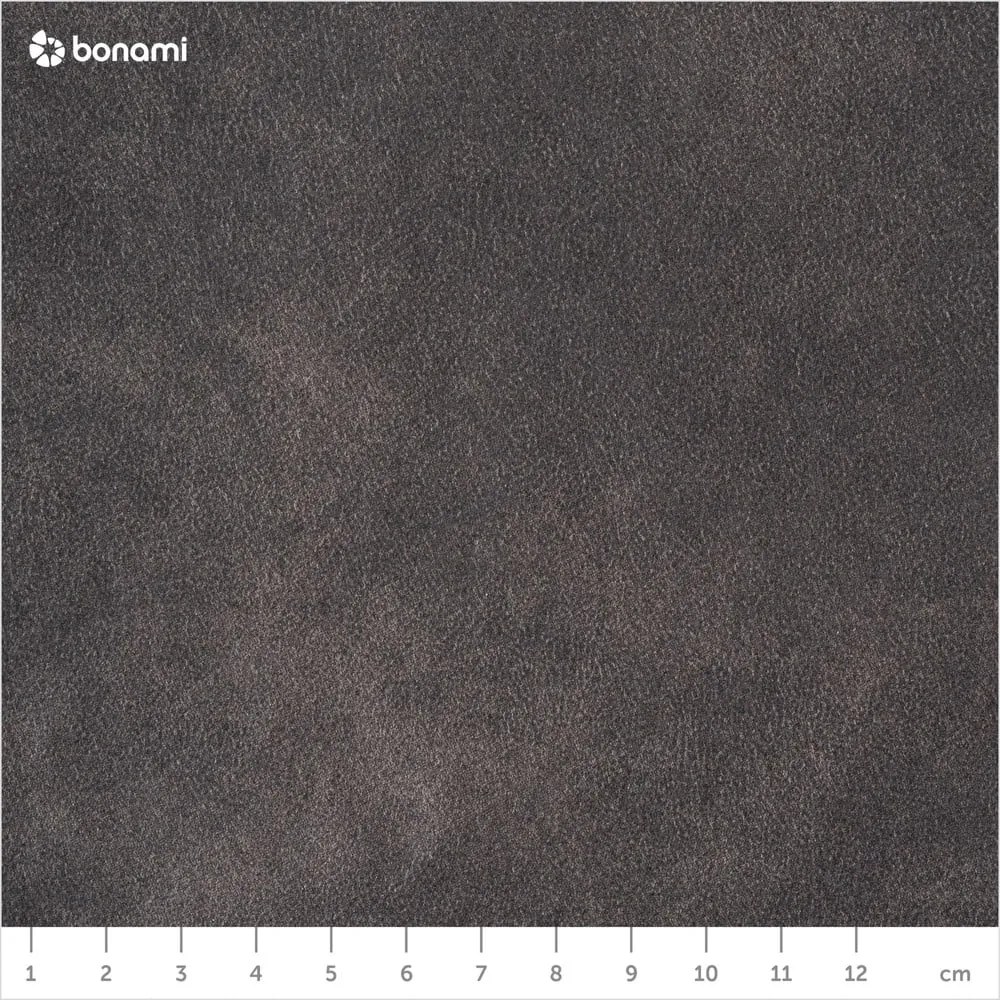 Antracitová rohová pohovka z imitácie kože (ľavý roh) Hamburg – Scandic