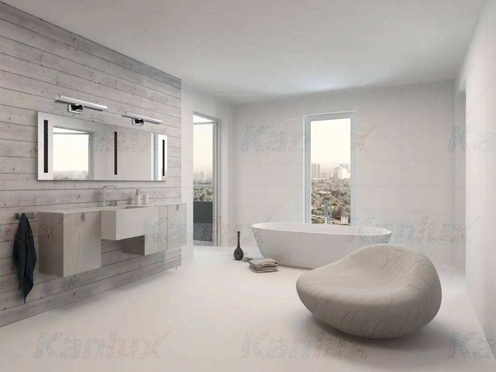 KANLUX Sapho, ASTEN LED nástenné svietidlo 12W, 600x42x110mm, chróm, 26681