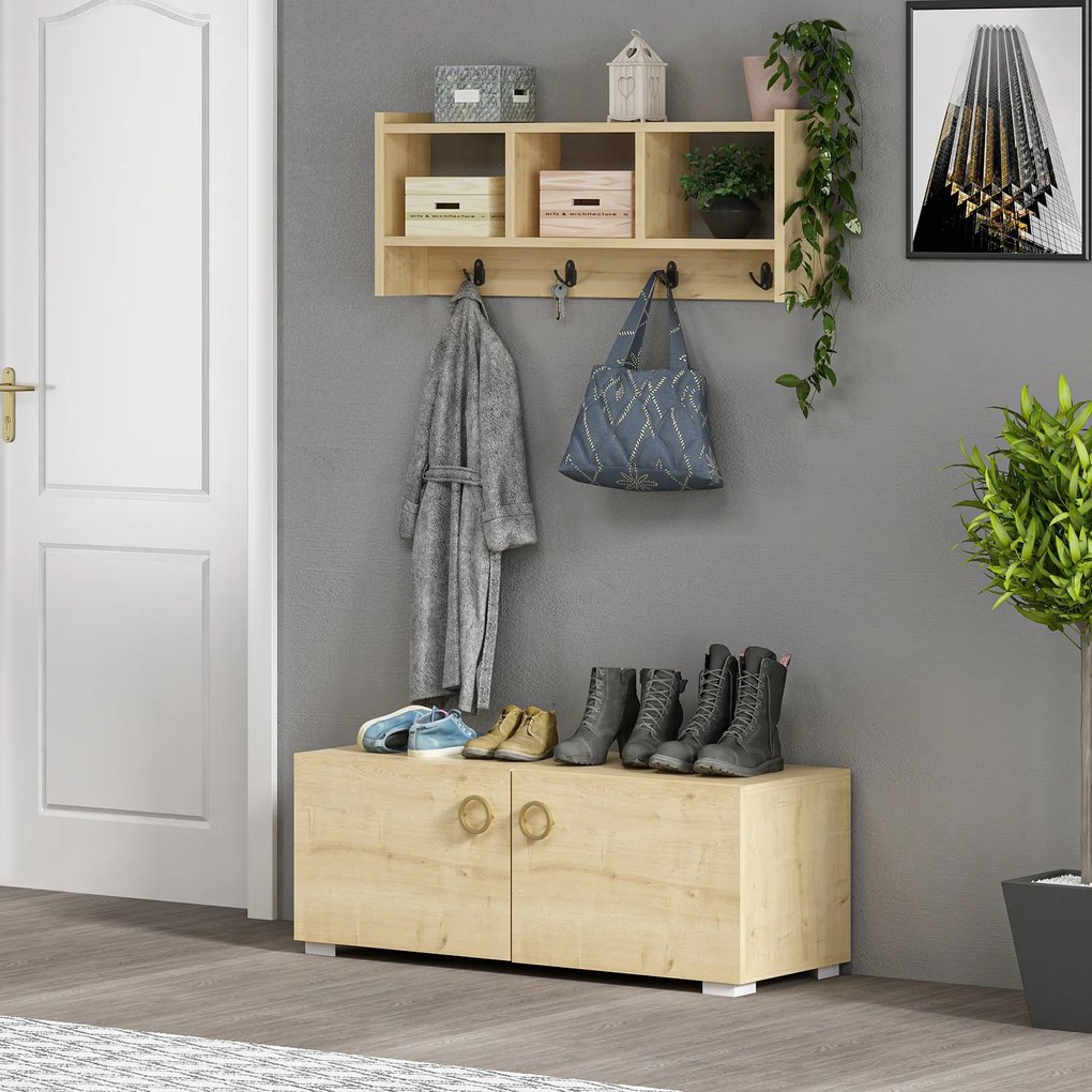 Nástenný vešiak STAR dub safírový