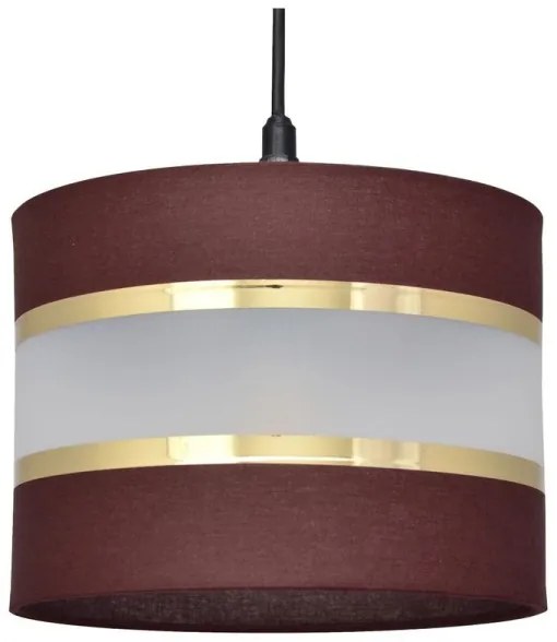 Luster na lanku HELEN 1xE27/15W/230V pr. 20 cm hnedá/čierna/zlatá