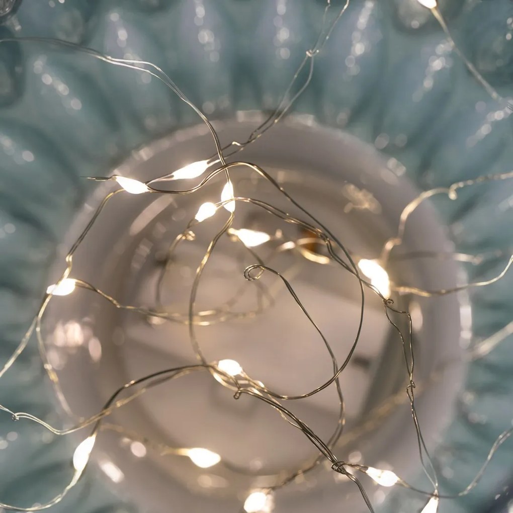 LED svietnik AmeliaHome MADRID 11x13 cm svetlomodrý