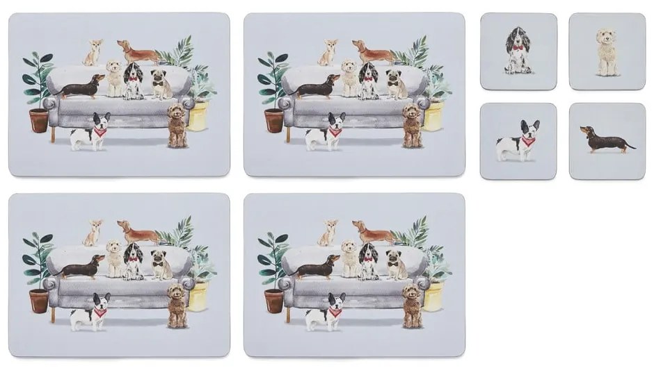 Prestieranie a tácky v súprave 8 ks Curious Dogs – Cooksmart ®