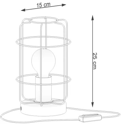 Sollux SL.1265 - Stolná lampa GOTTO 1xE27/15W/230V čierna