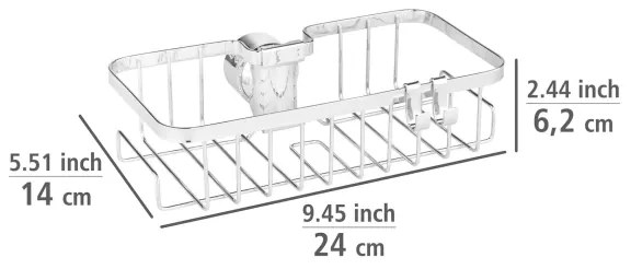 WENKO 25678100 - Košík FLORESTA 24x14 cm strieborný