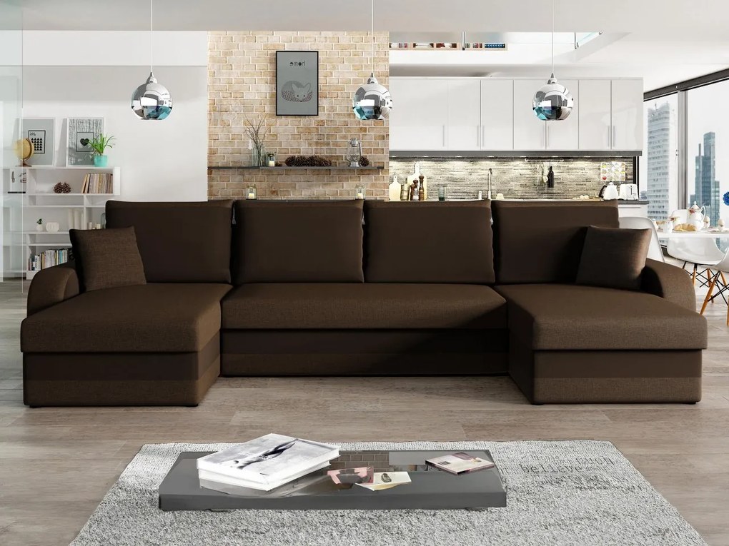 Rohová rozkladacia sedačka Dalmir U Lux, Dostupné poťahy: Manila 18 + Manila 16