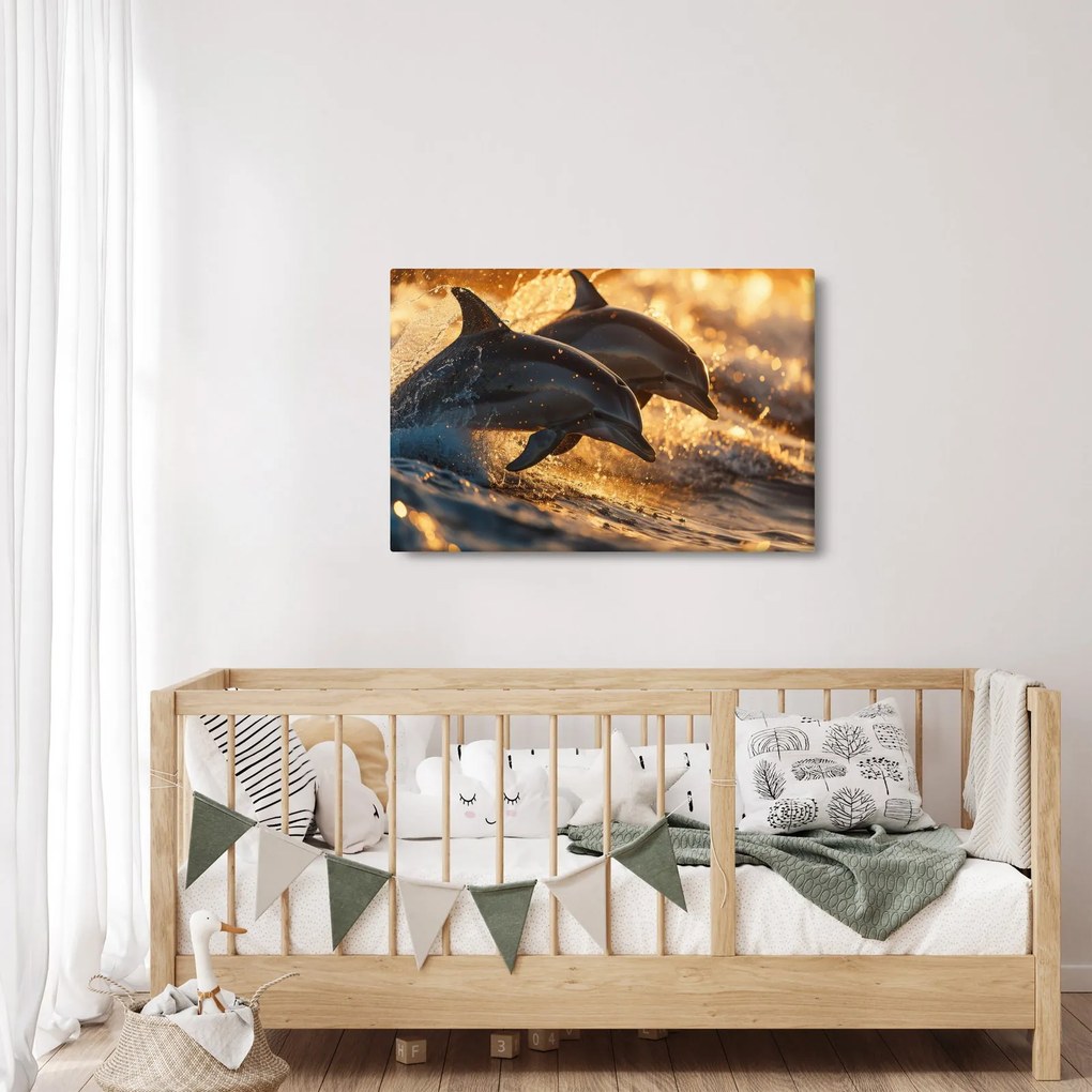 Obraz - Delfíny (90x60 cm)