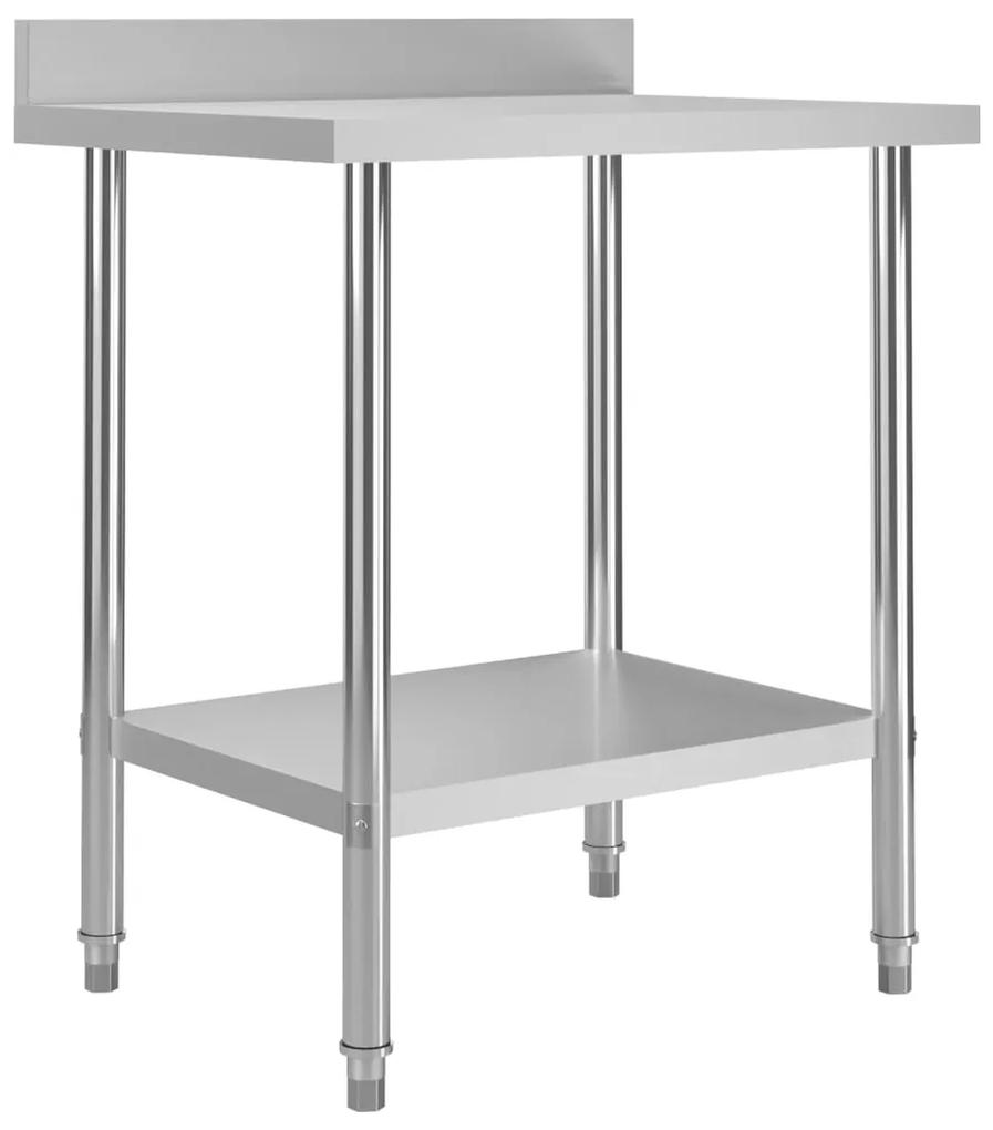 Kuchynský pracovný stôl, prístenný 80x60x93 cm, oceľ