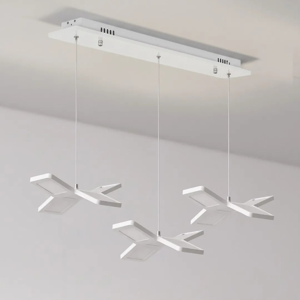 Závesné LED svietidlo Pixels, 3x LED 75w, 4000k, w