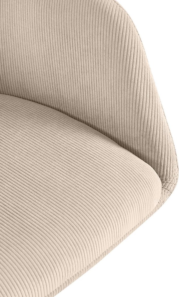 Jedálenská stolička Olema látka cord - krémová