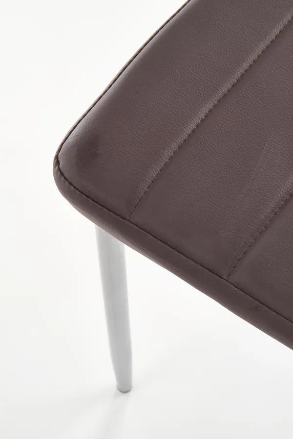 Jedálenská stolička PIETRE - kov, ekokoža, viac farieb biela