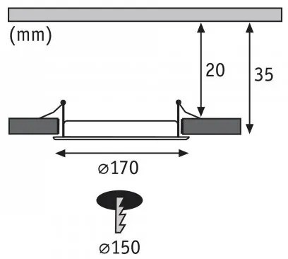 Paulmann 92062 - LED/12W IP44 Kúpeľňové podhľadové svietidlo QUAL 230V 2700K
