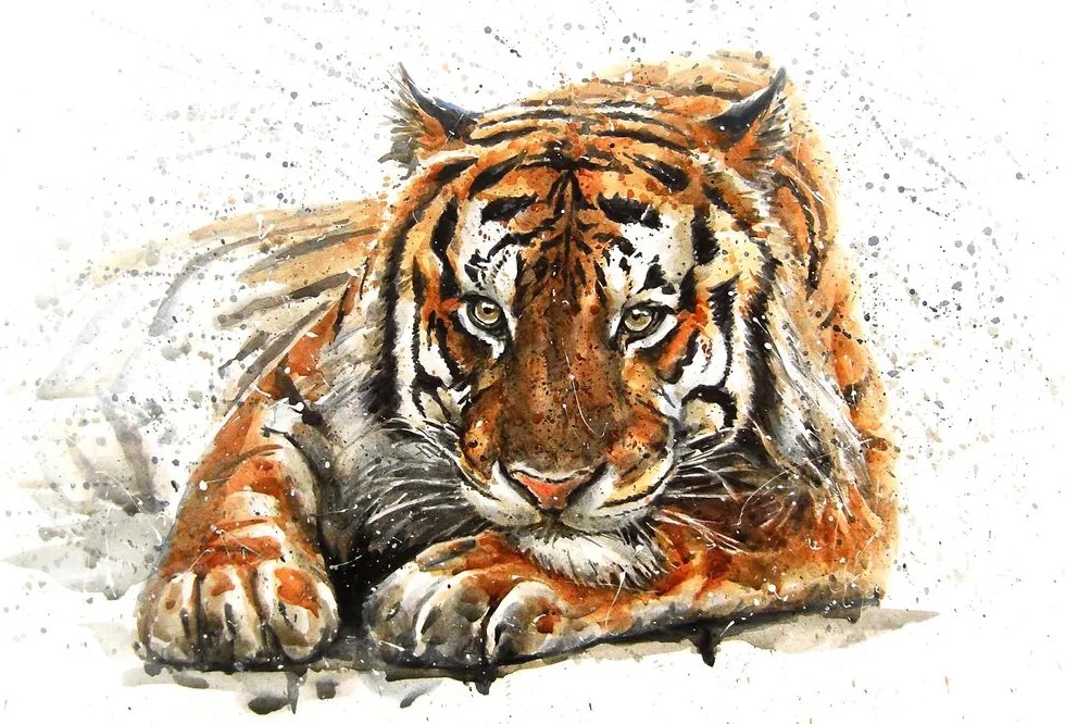 Tapeta maľba bengálskeho tigra