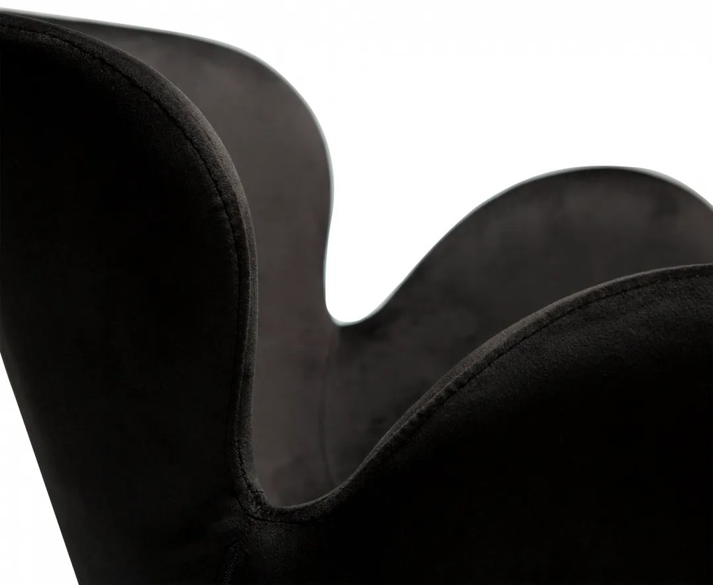 GAIA ČALÚNENÁ STOLIČKA black velvet/black