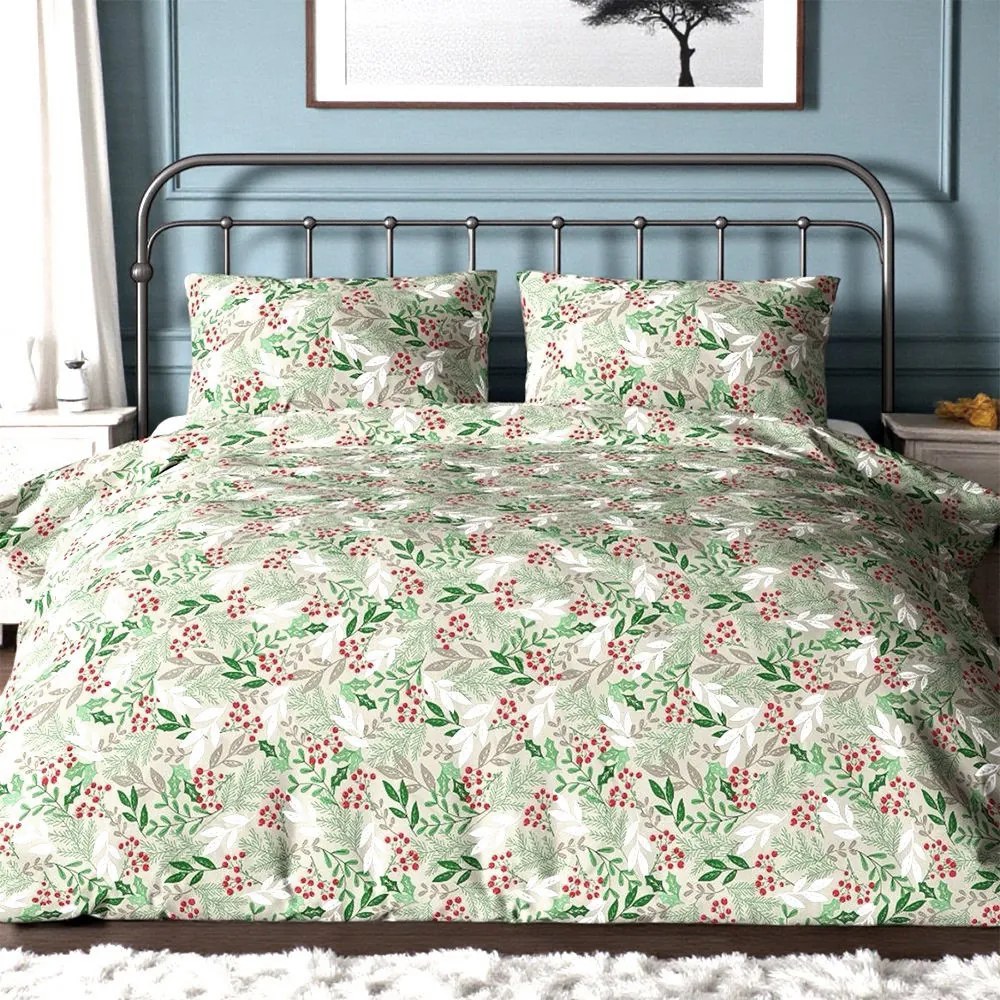 Flanelové obliečky Homa BRES GREEN 140x200 cm