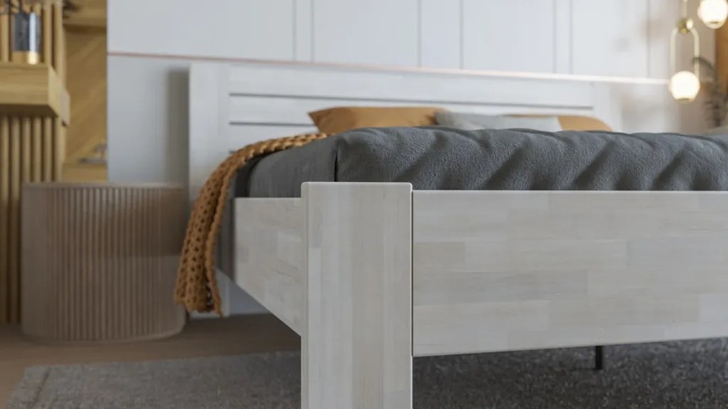 Posteľ Irma 180x200 cm, bielený buk