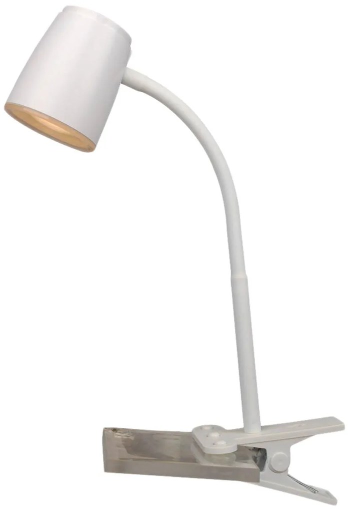 LED moderná stolná lampička s klipom MIA C, biela Top-light MIA KL B Mia KL B