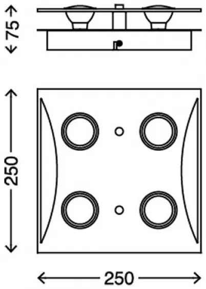 Briloner 3572-048 - LED Stropné svietidlo FLASH 4xGU10/3W/230V