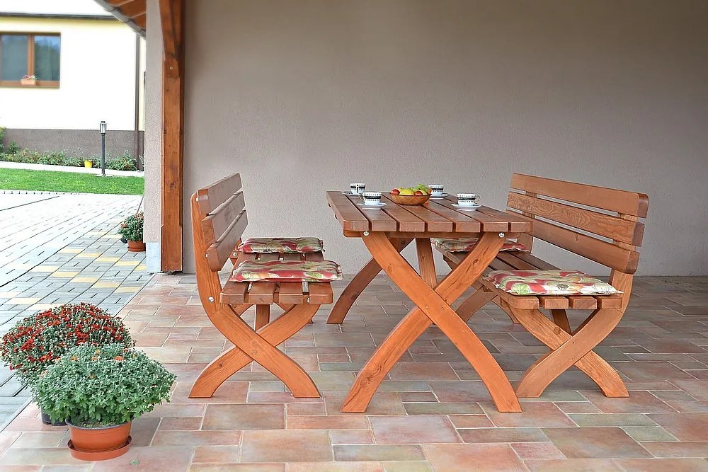 Masívny stôl z borovice drevo lakované 40 mm (rôzne dĺžky) 160 cm