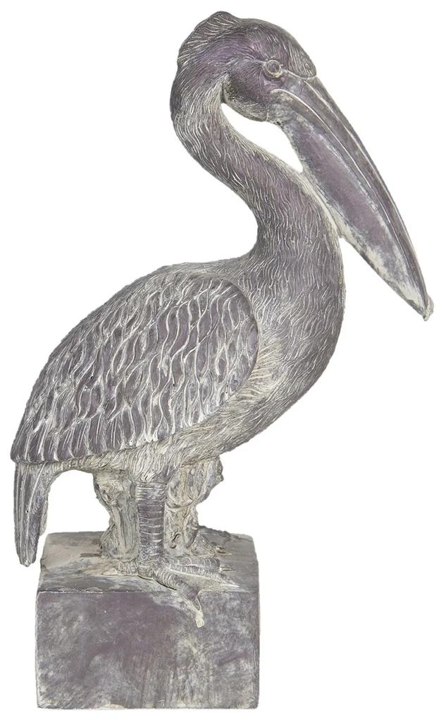 Dekorácia pelikán s patinou - 23 * 13 * 37 cm