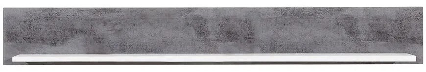 Polička Brando B08 Biela/Betón