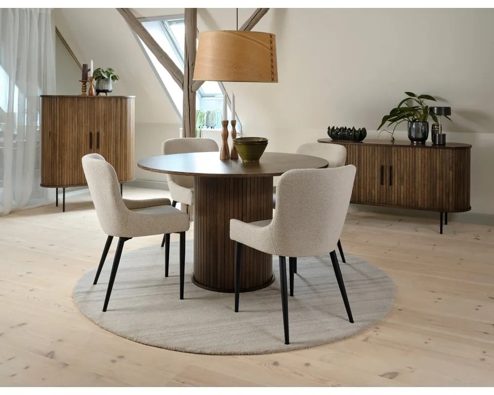 Okrúhly jedálenský stôl v dekore duba ø 120 cm Nola – Unique Furniture