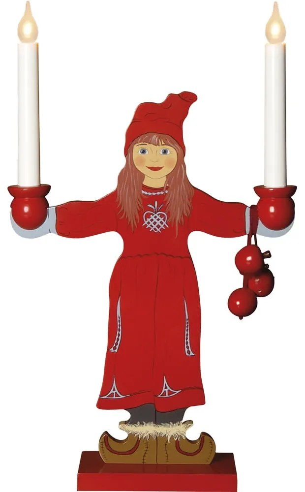 Červená vianočná svetelná dekorácia Sundborn – Star Trading