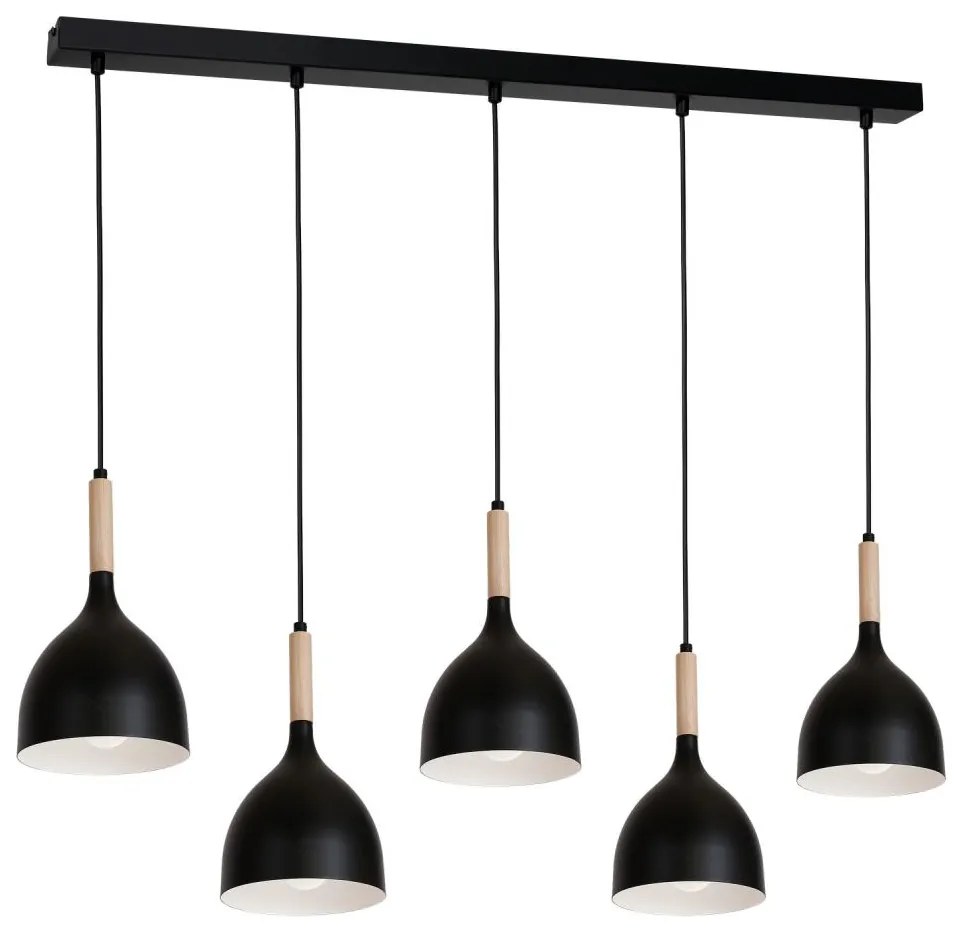 Luster na lanku NOAK WOOD 5xE27/60W/230V
