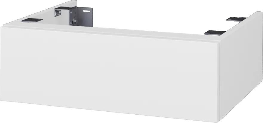 Dřevojas - Doplňková skříňka pod desku DSD SZZ 60. bez výřezu (výška 20 cm) - N01 Bílá lesk / D16 Beton tmavý (224899)