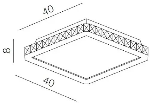 LED stropné svietidlo Gallant 38 Square
