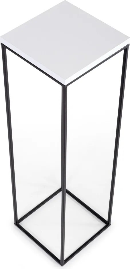 STOJAN NA KVETINÁČ SIMPLE 80X24X24 CM ČIERNA/BIELA