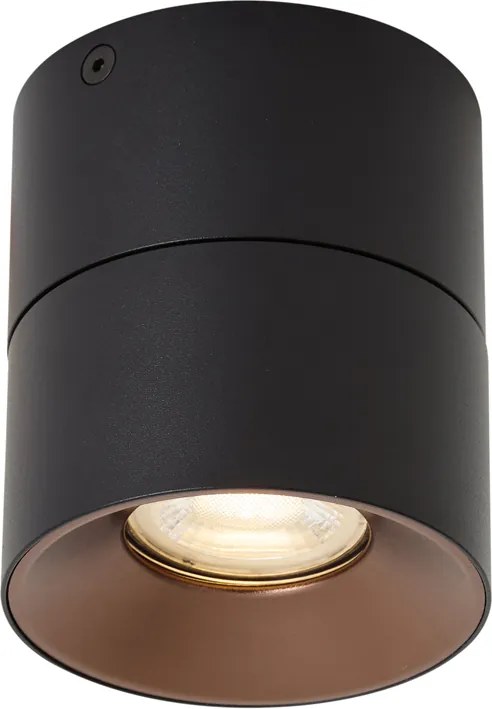 Moderné prisadené bodové svietidlo čierne GU10 50mm naklápacie - Echo
