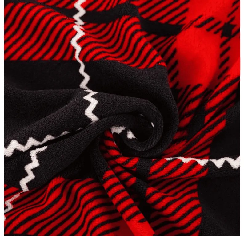 Plachta mikroplyš ALBURY 90x200 cm červená