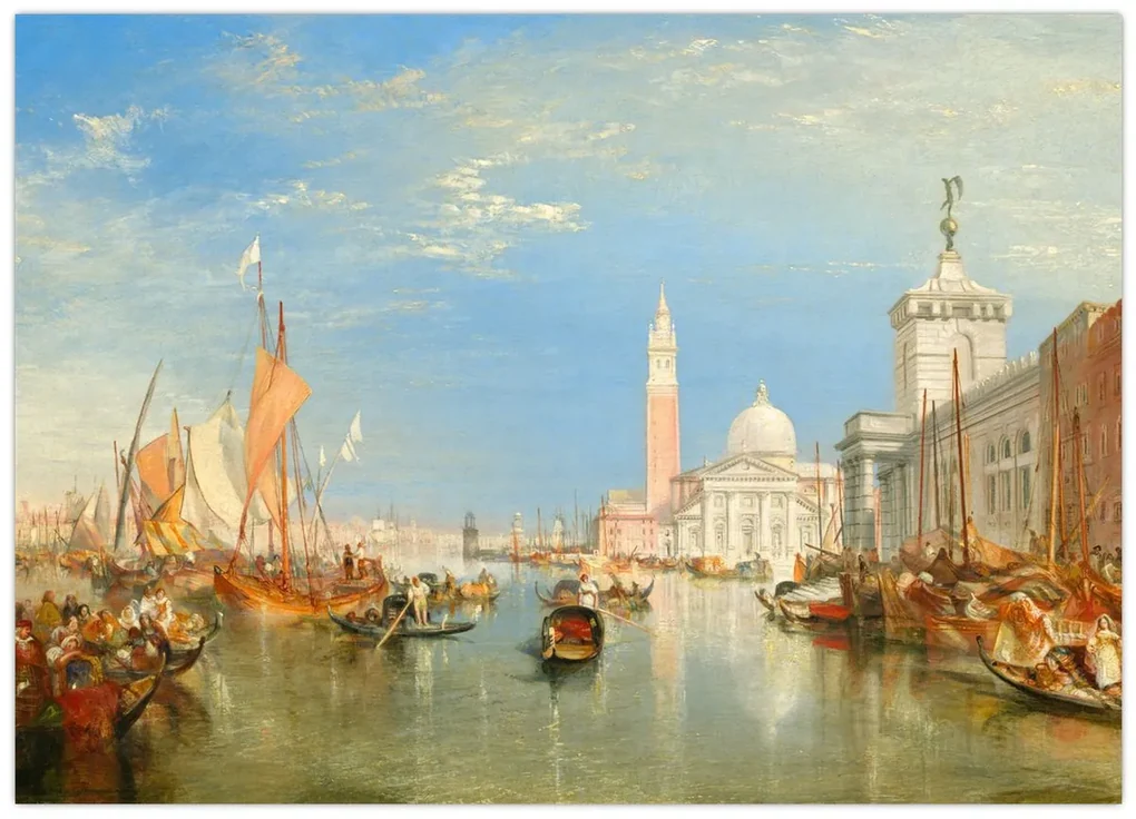 Obraz - Joseph Mallord William Turner, Venice the Dogana and San Giorgio Maggiore, reprodukcia (70x50 cm)