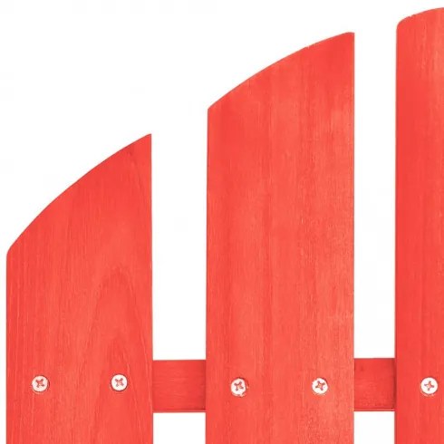 vidaXL 2-miestna záhradná stolička a taburetka Adirondack jedľový masív červená-