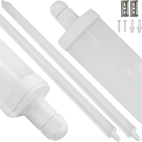 2X LED svietidlo hermetické 120cm 60W 6600lm 4000k IP65