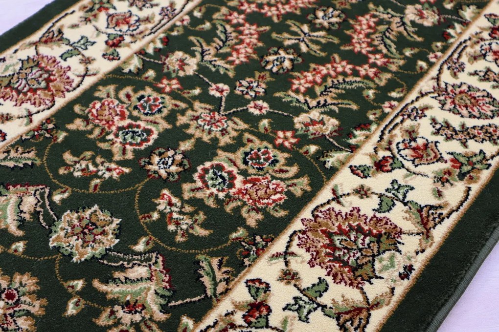 Berfin Dywany, AKCIA: 130x100 cm Behúň na mieru Anatolia 5378 Y (Green) - obšitý zo všetkých strán, zelená, chodba / predsieň