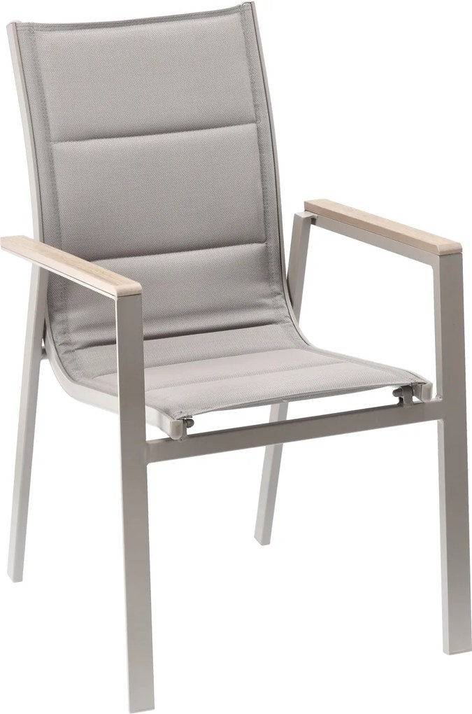 Garden Line POLYWOOD Hliníková záhradná stolička 64 x 55 x 91 cm béžová *9484