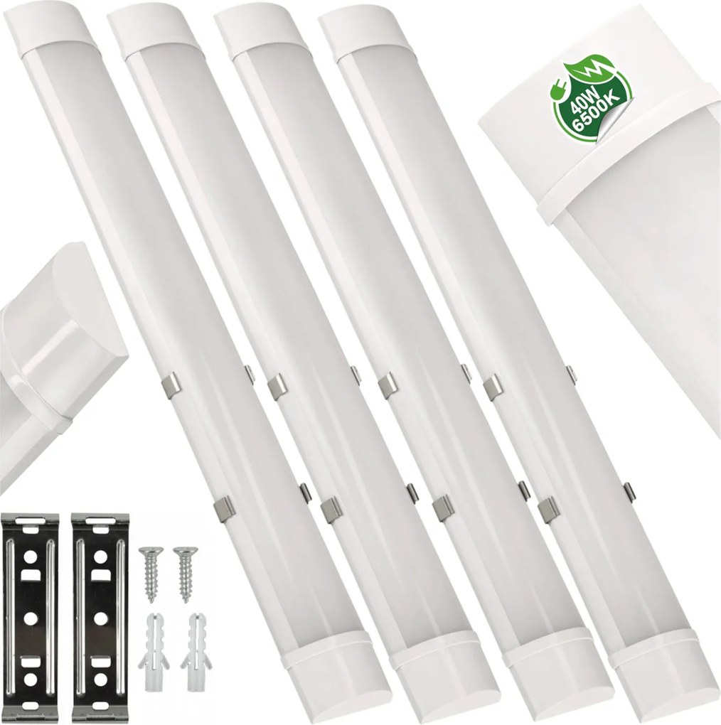 4x LED žiarivka na stropnú montáž 120 cm 40 W 4800 lm 6500 K