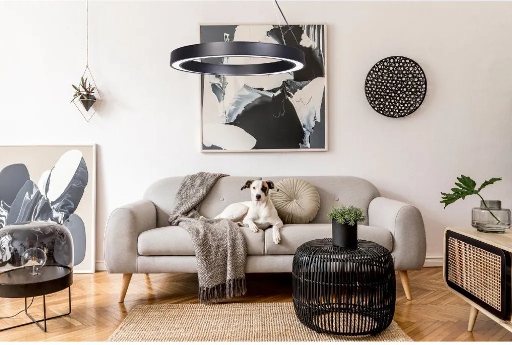 Toolight Toolight, LED stropné svietidlo 60cm, 27W, APP1282-1CP, čierna, OSW-00940