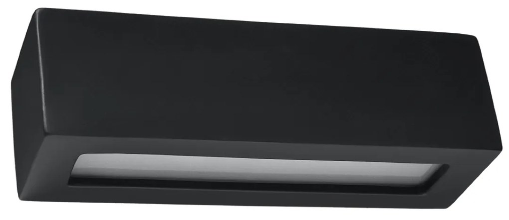 Nástenné svietidlo Vega, 1x čierne keramické tienidlo