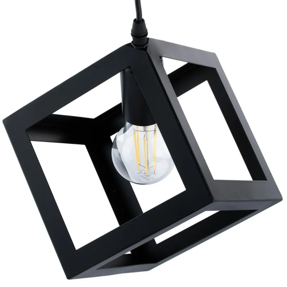 TALUS geometrické štvorcové závesné svietidlo ZWIS pre LED 1x E27 LUMILED