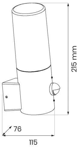 Vonkajšie nástenné svietidlo HARLEM 1xE27/60W/230V IP44 čierne so senzorom