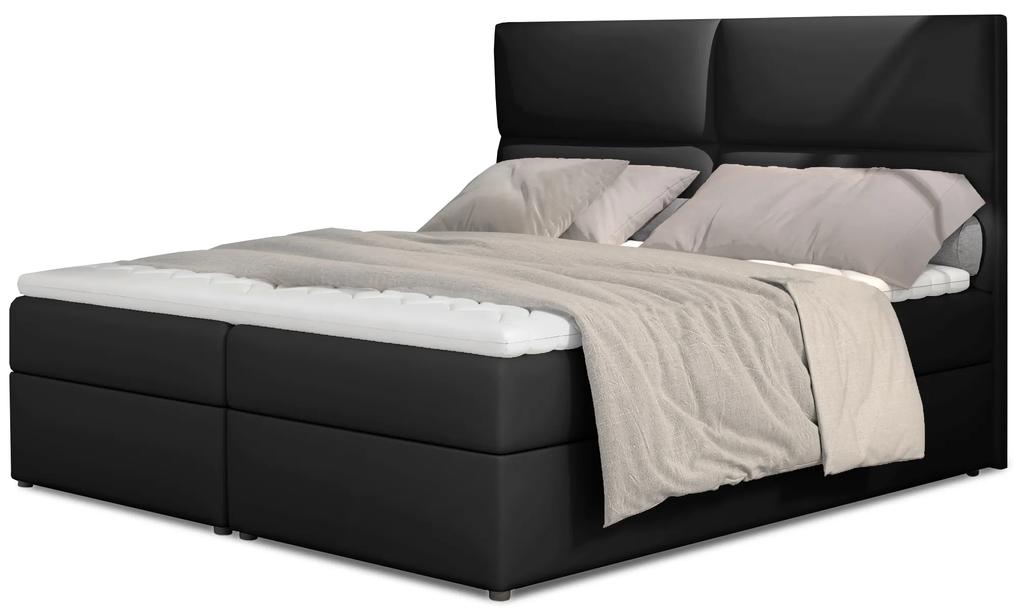 drevko Čalúnená posteľ Amber - Soft 11 - 140 x 200 cm, Čierna