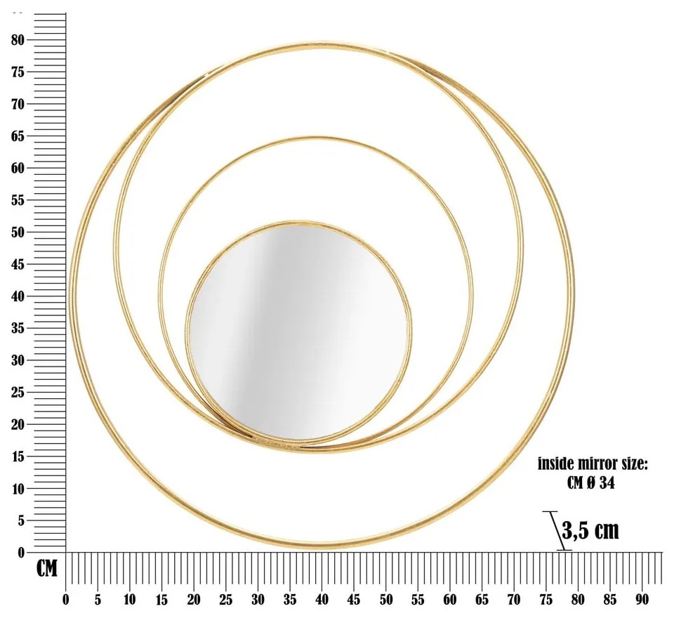 Nástenné zrkadlo ø 80 cm Arc – Mauro Ferretti