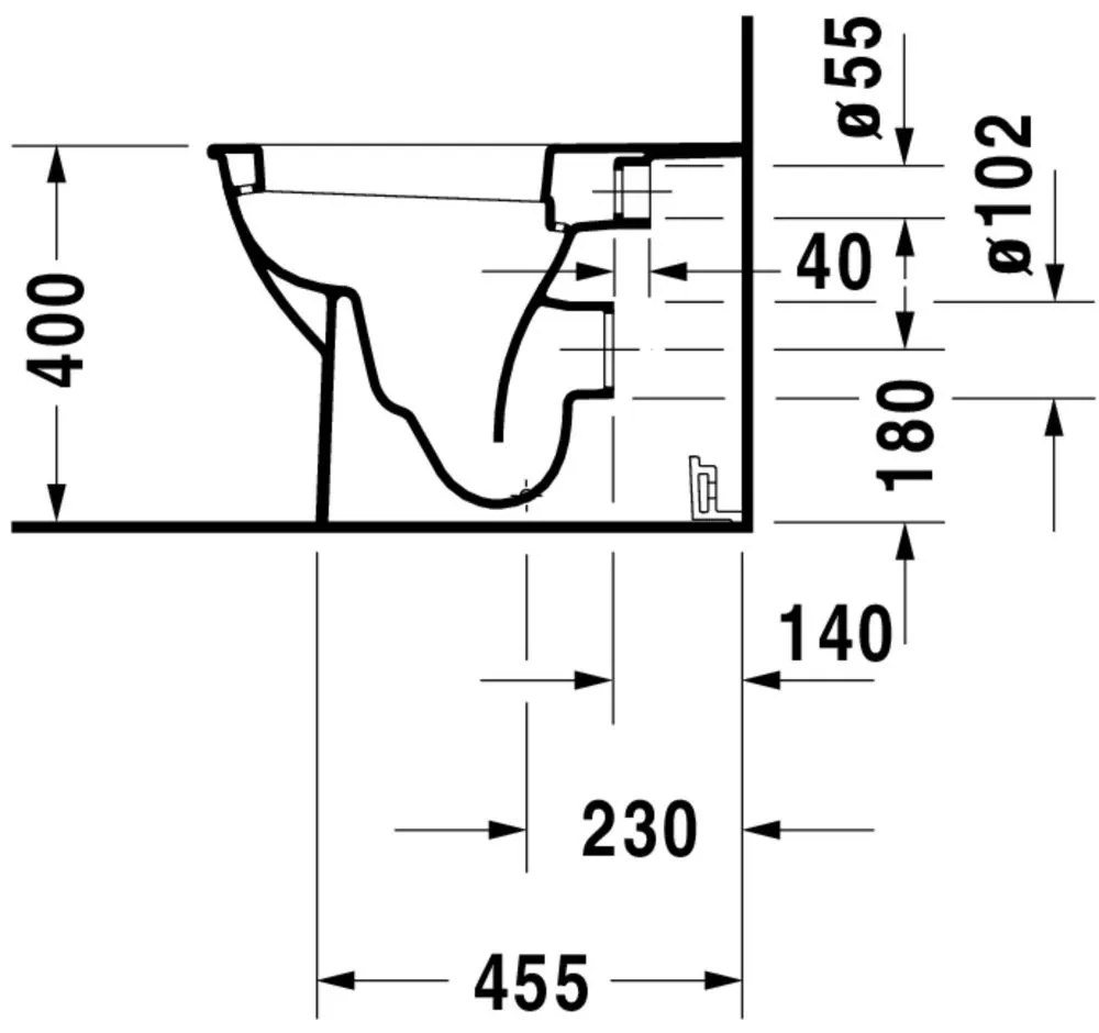 DURAVIT Darling New samostatne stojace WC kapotované s hlbokým splachovaním, 370 x 570 x 400 mm, biela, s povrchom HygieneGlaze, 2139092000