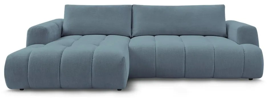 Modrá rozkladacia/s úložným priestorom rohová pohovka (ľavý roh/s leňoškou) Fuji – Bobochic Paris