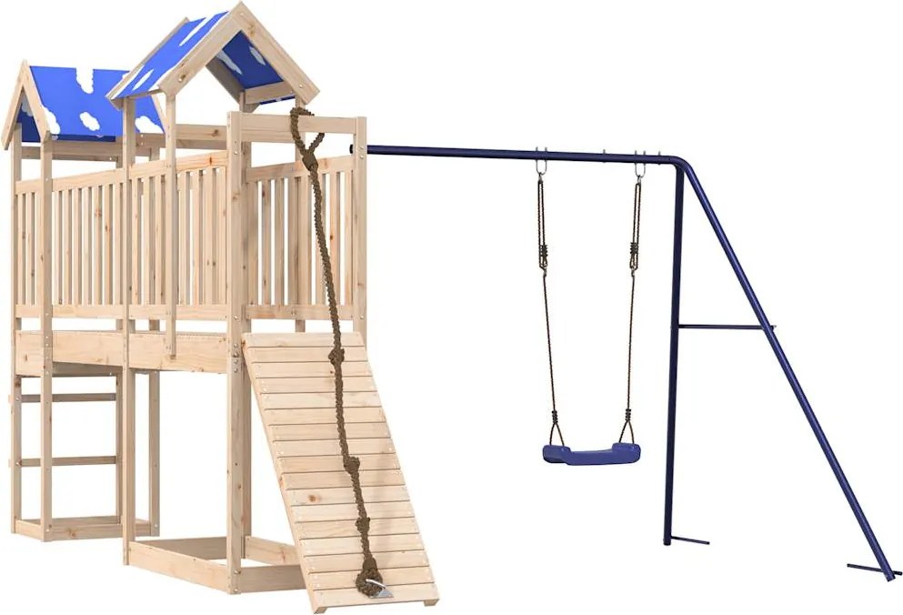 vidaXL Vonkajšia súprava na hranie masívna borovica