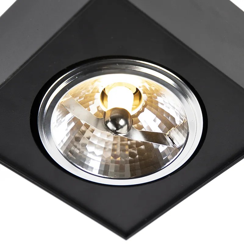 Dizajnové bodové svetlo čierne štvorcové - Kaya