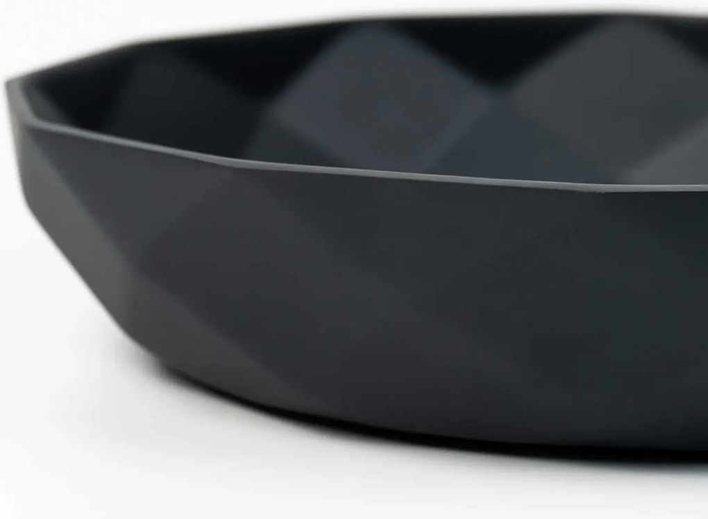 Okrasná miska CAVERO, sklolaminát, priemer 32 cm, antracit